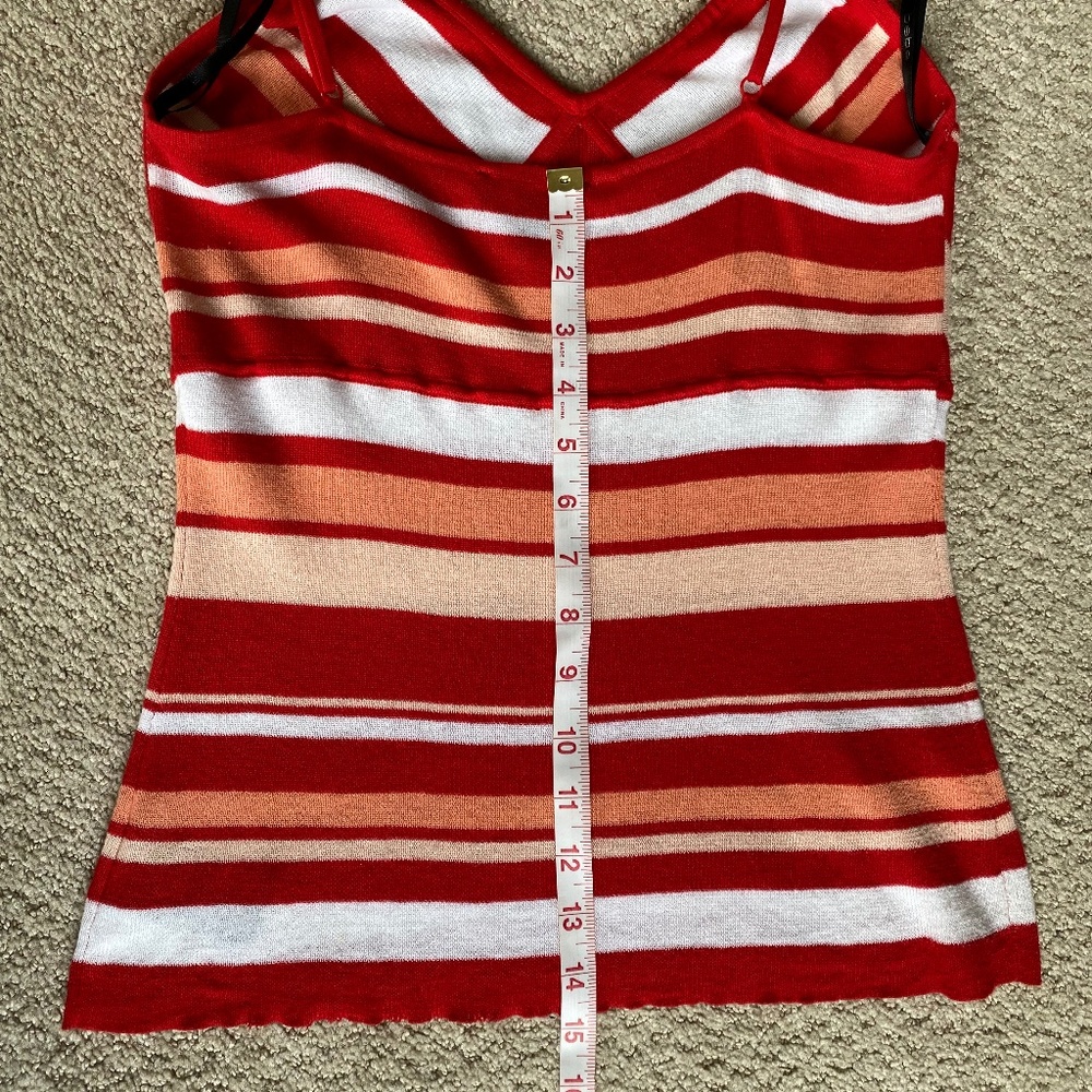 bebe cami cotton knit sweater stripe top Medium - Picture 9 of 12